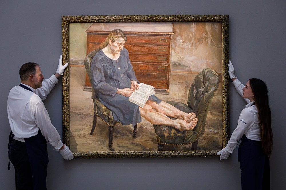 Lucian Freud, Ib Reading (1997). Courtesy of Sotheby's.