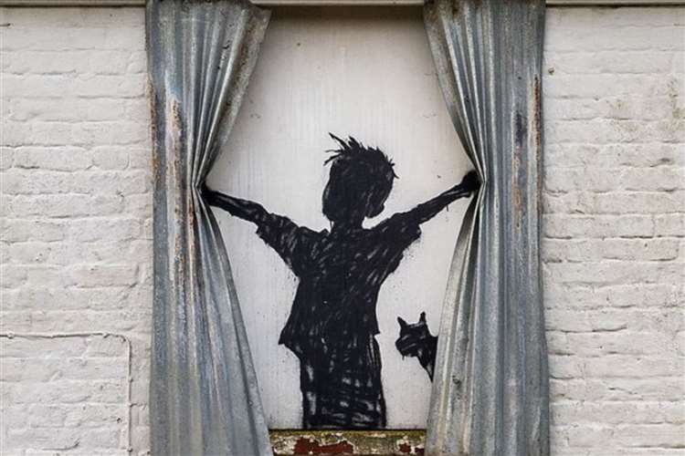 Banksy, Morning Is Broken. Photo courtesy of the artist.