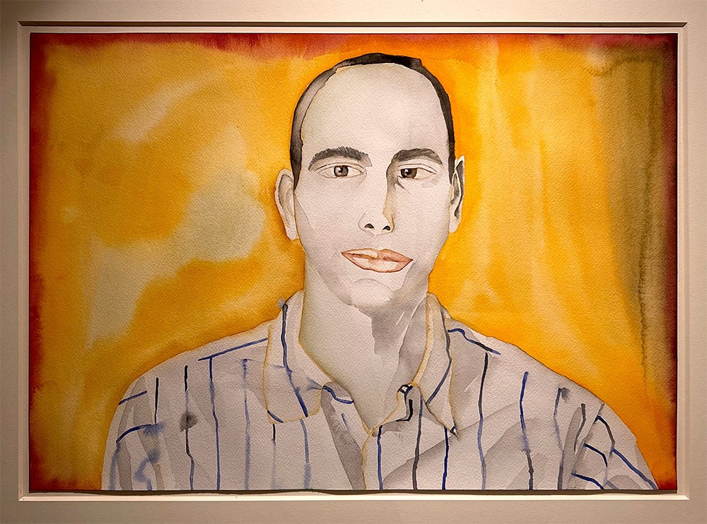 Francesco Clemente, Untitled (portrait of Larry Warsh) (ca. 1985). Watercolor on paper, 22 ¾ x 28 ½ inches. Image courtesy of Larry Warsh.