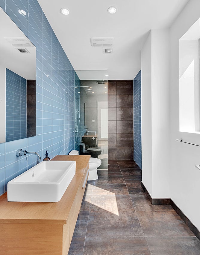 The bathroom in Ai Weiwei's New York City residence. Courtesy of Compass.