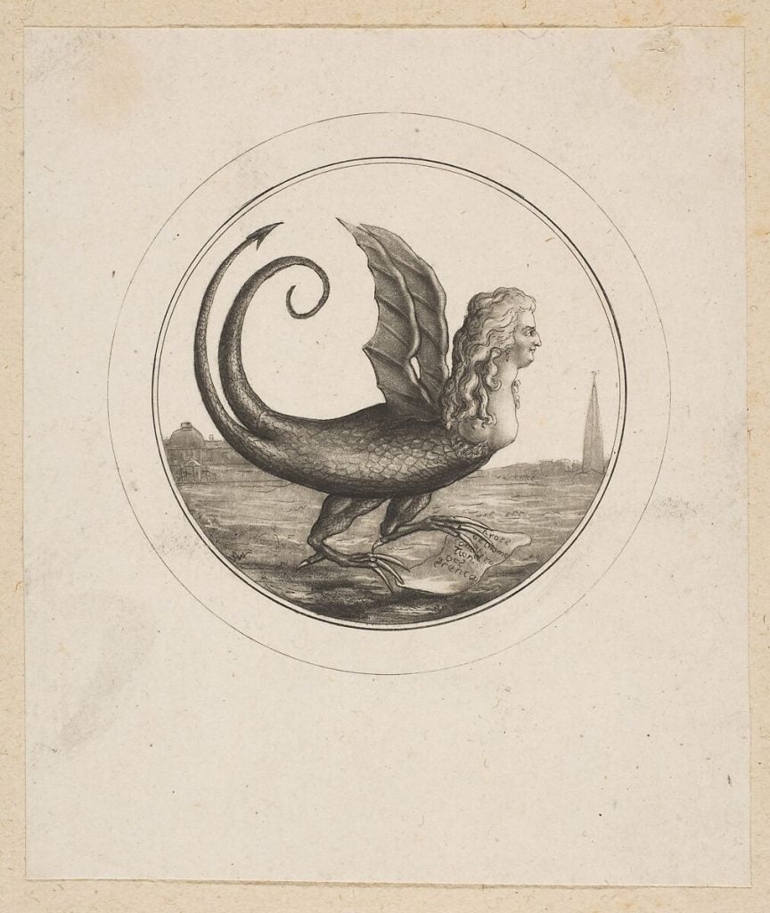 Caricature Showing Marie Antoinette as a Dragon, French, 18th century. Collection of the Metropolitan Museum of Art.