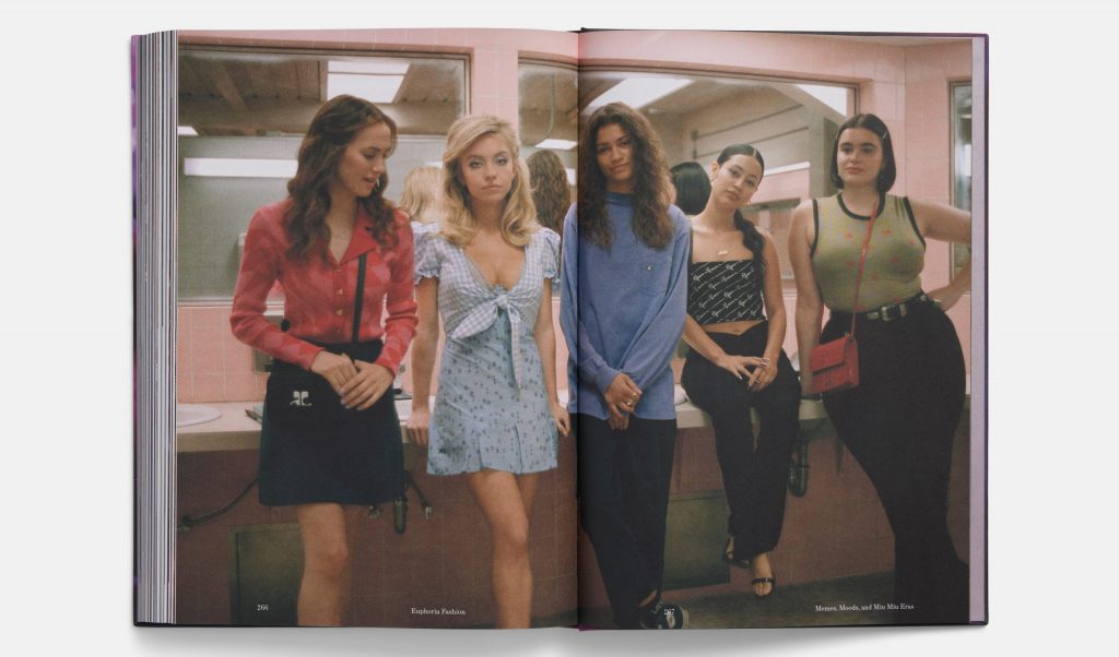 A spread from Heidi Bivens's just-released Euphoria Fashion. Courtesy of A24. 
