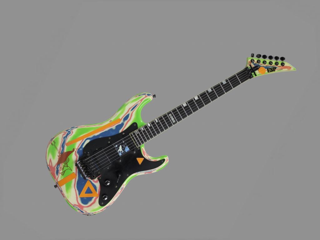 Custom electric guitar manufactured by ESP and owned by Vernon Reid (1985-86). Collection of the Smithsonian National Museum of African American History and Culture. Donated by Vernon Reid.