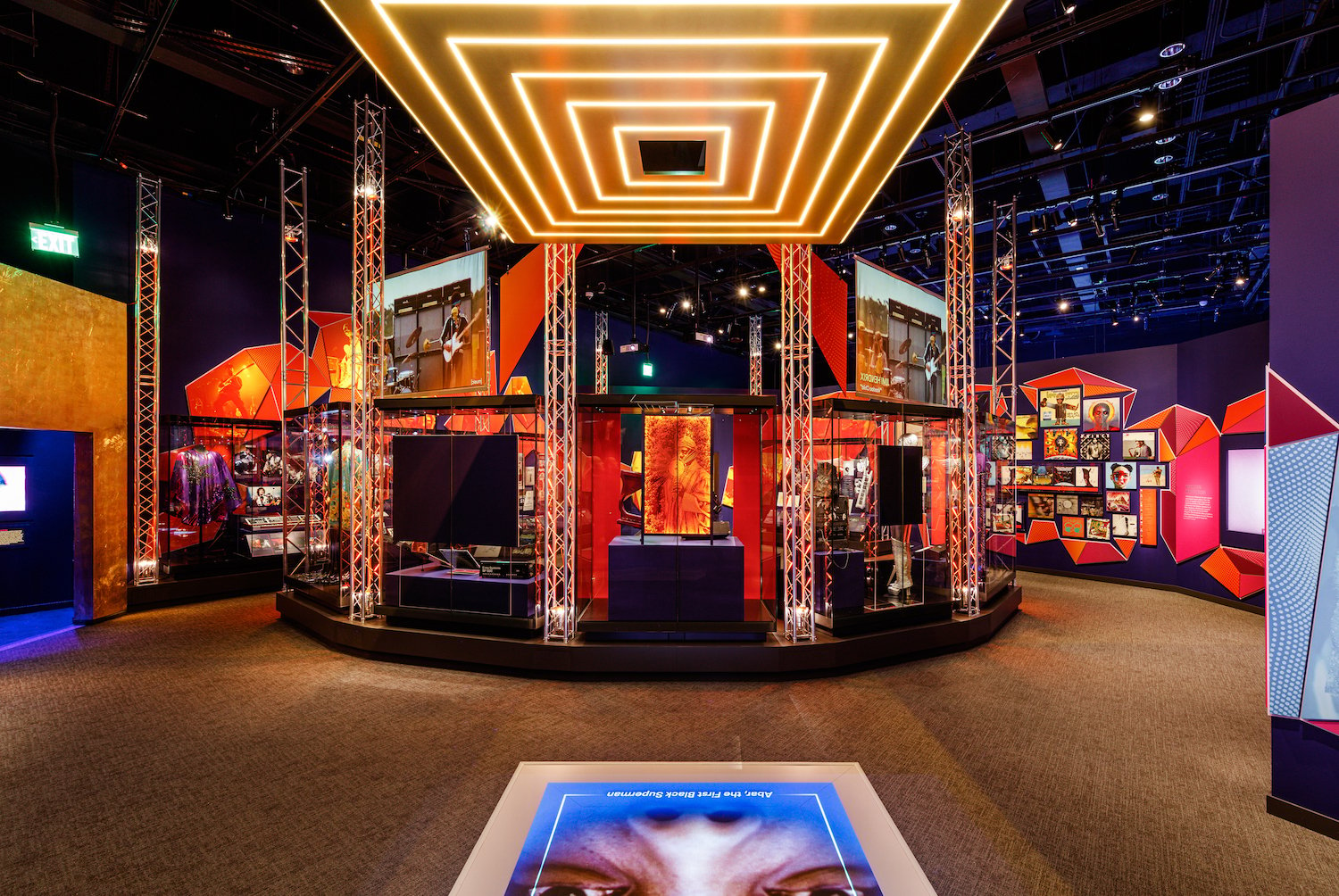 Installation view of "Afrofuturism" at the Smithsonian National Museum of African American History and Culture.