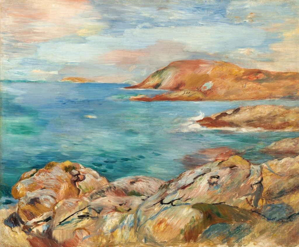 Pierre-Auguste Renoir, Paysage de bord de mer (circa 1884). Image courtesy Sotheby's.