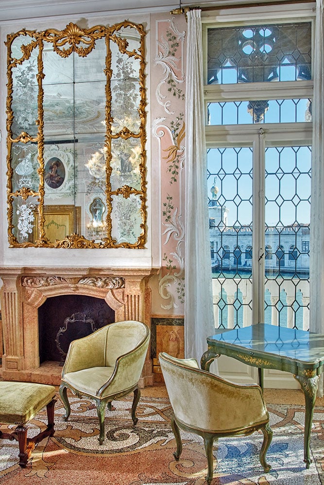 Interior view of the historic Hotel Bauer in Venice. Courtesy of Artcurial.