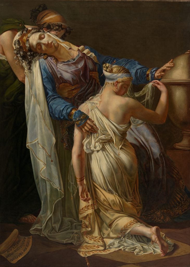Merry Joseph Blondel, Hecuba and Polyxena (after 1814). Collection of the Los Angeles County Museum of Art.