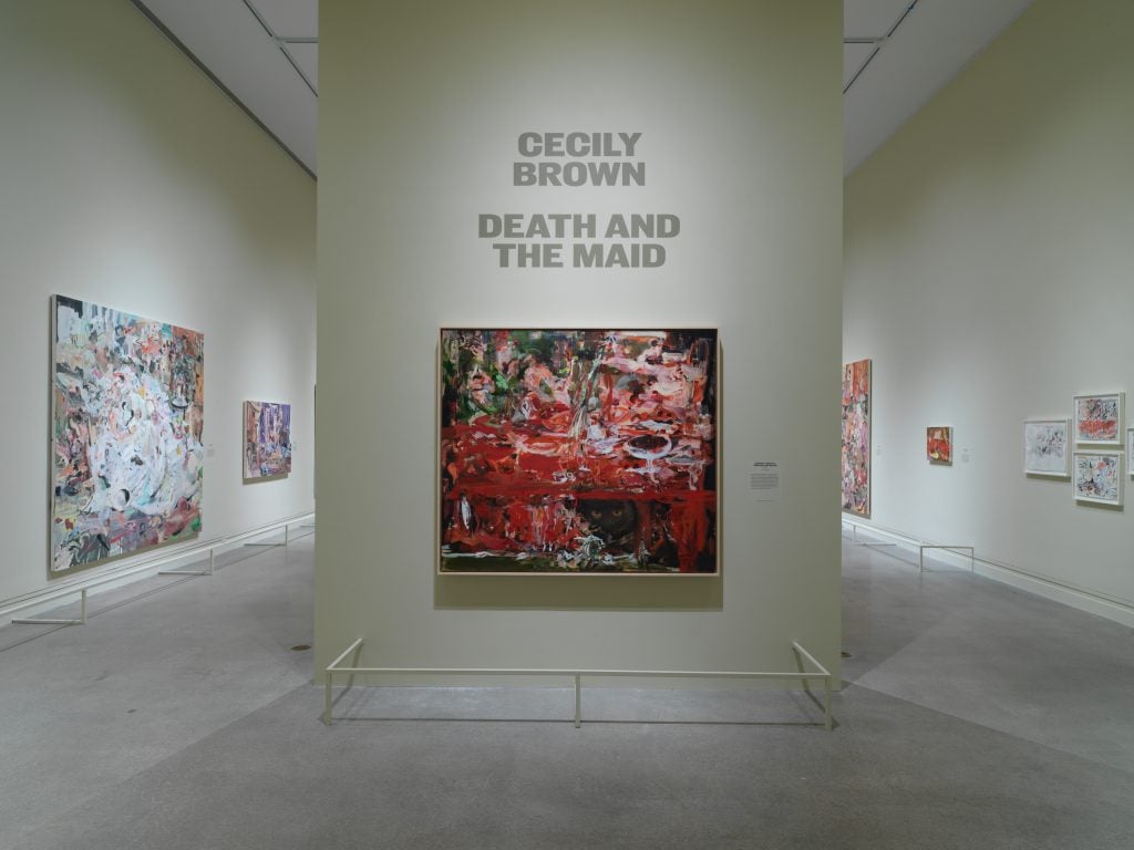 Installation view, "Cecily Brown: Death and the Maid," on view a the Metropolitan Museum of Art, New York. Photo: Paul Lachenauer, courtesy of the Met.