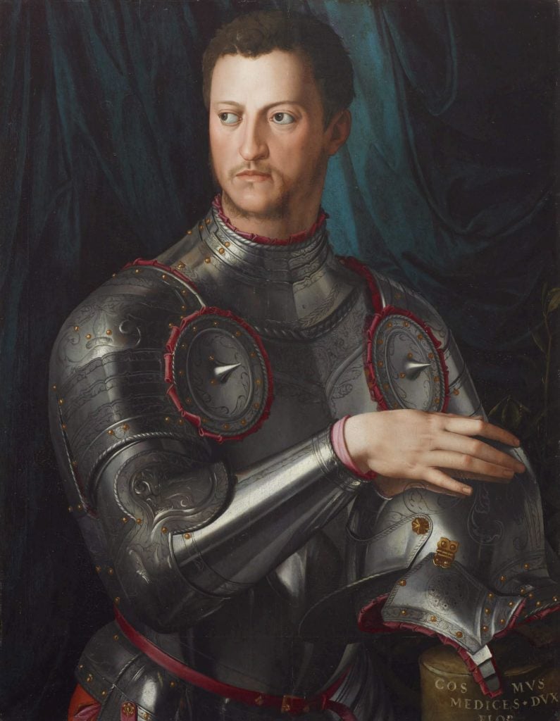 Agnolo Bronzino, Cosimo I de' Medici in armour (c. 1545). Photo: Art Gallery of New South Wales.