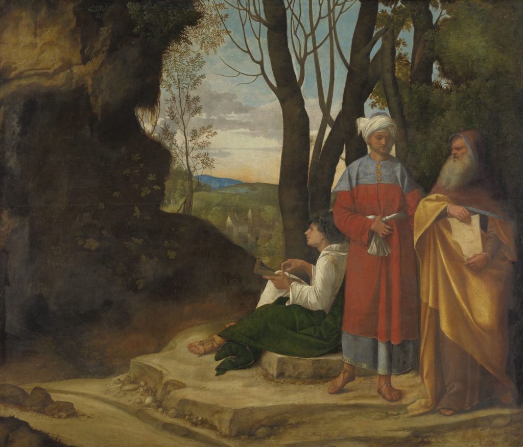 Giorgio da Castelfranco, known as Giorgione (ca. 1477–1510), <i>The Three Philosophers,</i> (ca. 1508–9) Kunsthistorisches Museum, Vienna, Photo: KHM-Museumsverband