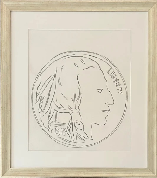 Andy Warhol, Indian Head Nickel (1986). Courtesy of Long-Sharp Gallery, Indianapolis.