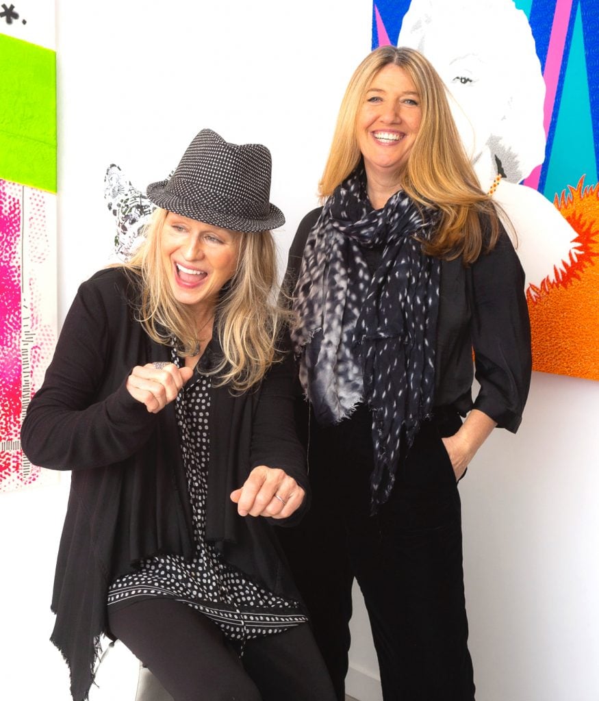 Kat O'Neill (left) and Andrea McCafferty. Courtesy of the White Room Gallery, Bridgehampton.