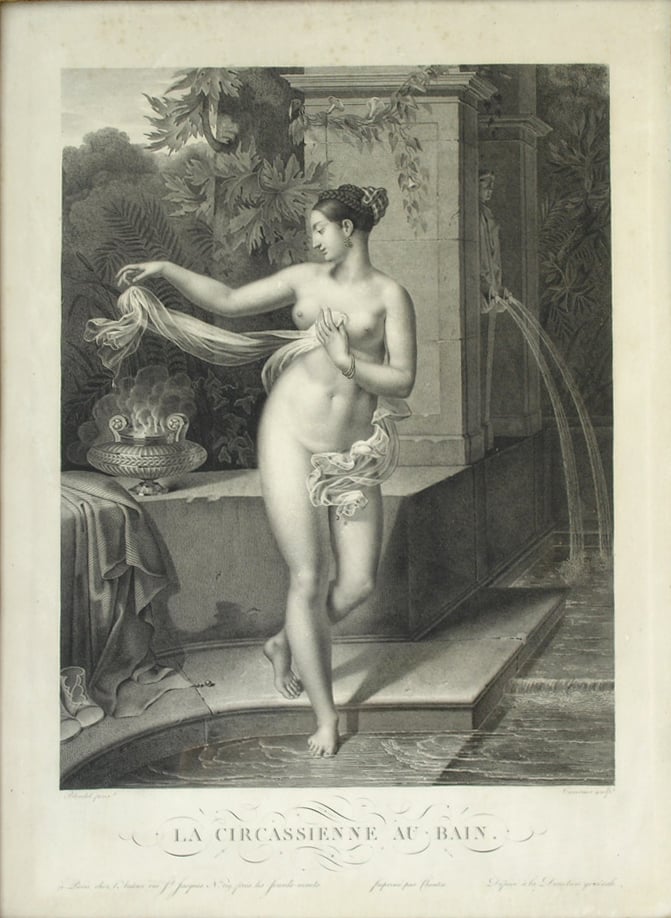Pierre-Joseph Tavernier, after Merry Joseph Blondel, La Circassienne au Bain (1814).