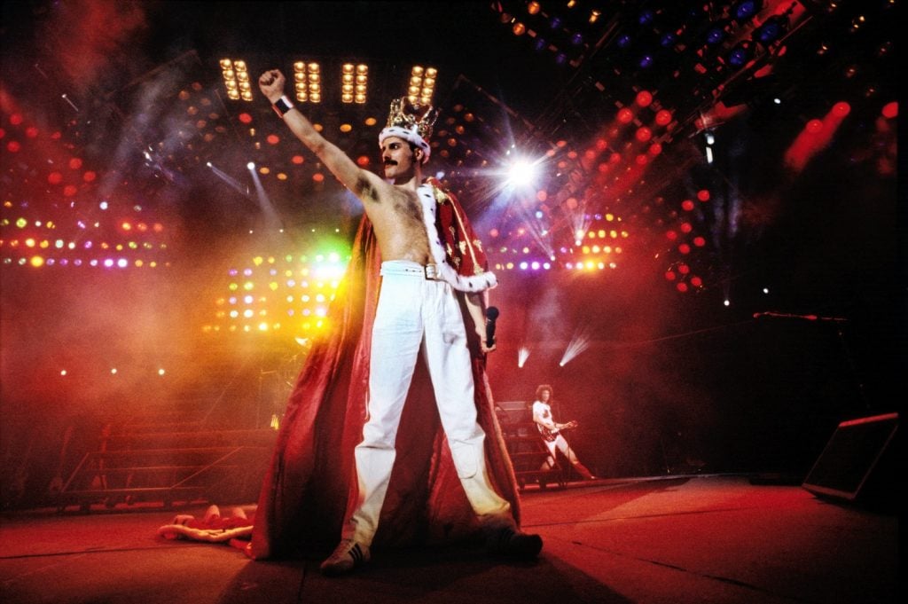 Freddie Mercury, Queen - Wembley Stadium 1986, Photograph by © Denis O’Regan.