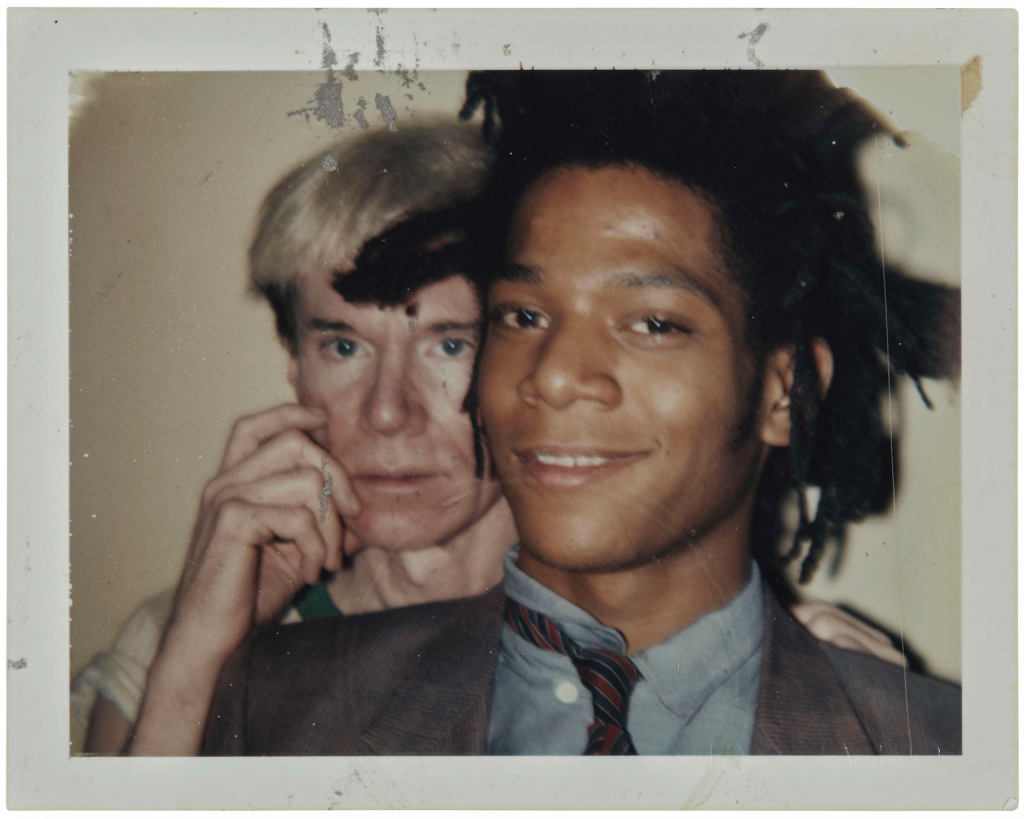 Andy Warhol, Self-Portrait with Jean-Michel Basquiat 4 octobre 1982. Bischofberger Collection, Männedorf-Zurich, Switzerland. © 2023 The Andy Warhol Foundation for the Visual Arts, Inc. / Licensed by ADAGP, Paris. Courtesy Galerie Bruno Bischofberger, Männedorf-Zurich.