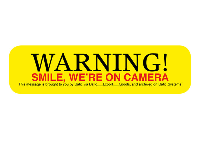 The Warning sticker. Photo: Bafic.systems.