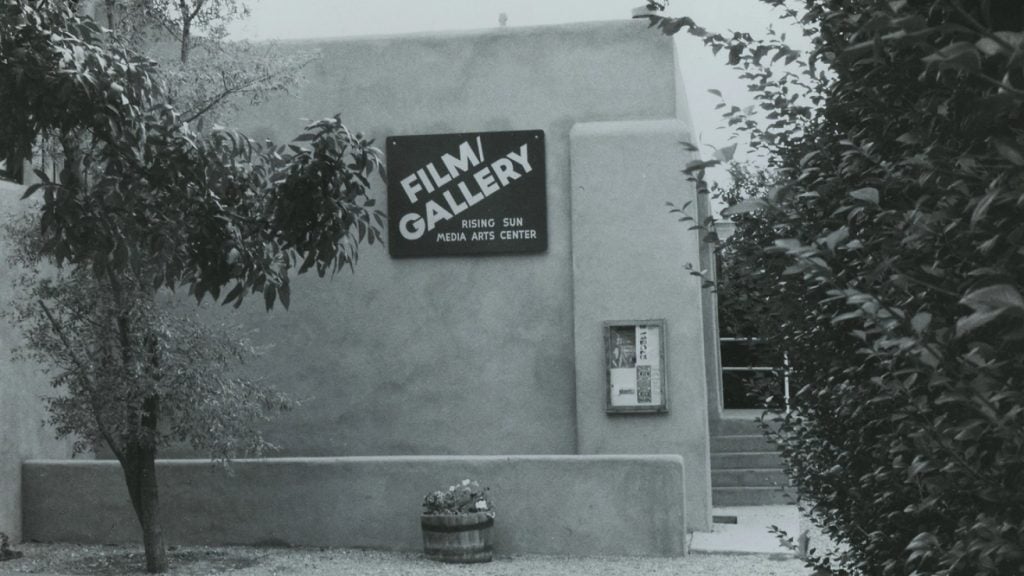 The Center for Contemporary Arts Santa Fe in its early years, when it was known as the Rising Sun Media Arts Center. Photo courtesy of the Center for Contemporary Arts Santa Fe.