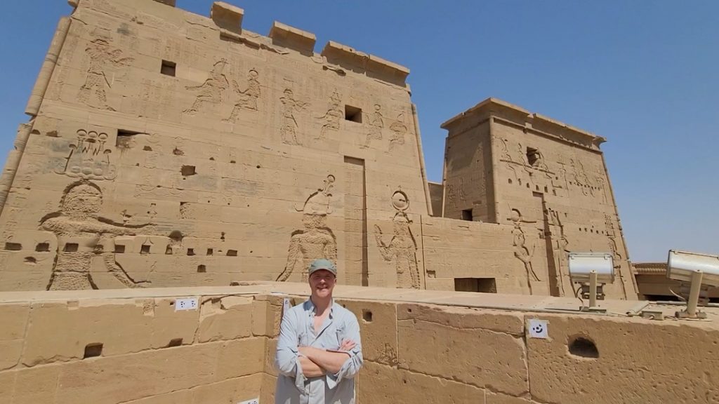 Nick Hedley onsite at the Temple of Isis. Photo: Nick Hedley/PTGP 2021-2023