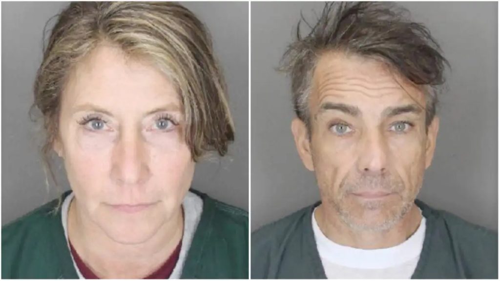 Raymond Bouderau, right, and Jacqueline Jewett face charges for allegedly stealing art and other valuables worth more than $1 million from homes in New York City and Sag Harbor. Photo courtesy of the Suffolk County Police. 
