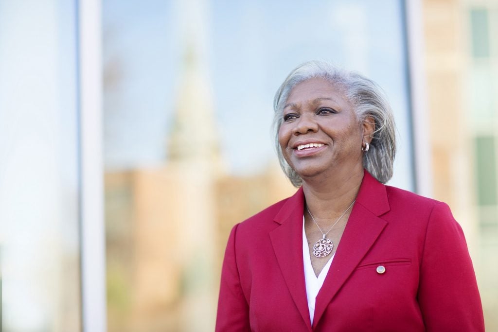Fayneese Miller is retiring as president of Minnesota's Hamline University following the controversy surrounding a professor who lost her job after showing devotional images of the prophet Muhammad in art history class. Photo courtesy of Hamline University, St. Paul, Minnesota.