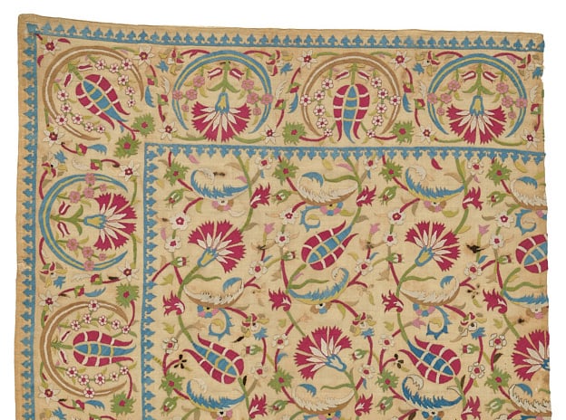 Detail from a section of an embroidered cover, 16th or early 17th century, Ottoman. Collection of the Textile Museum, George Washington University.