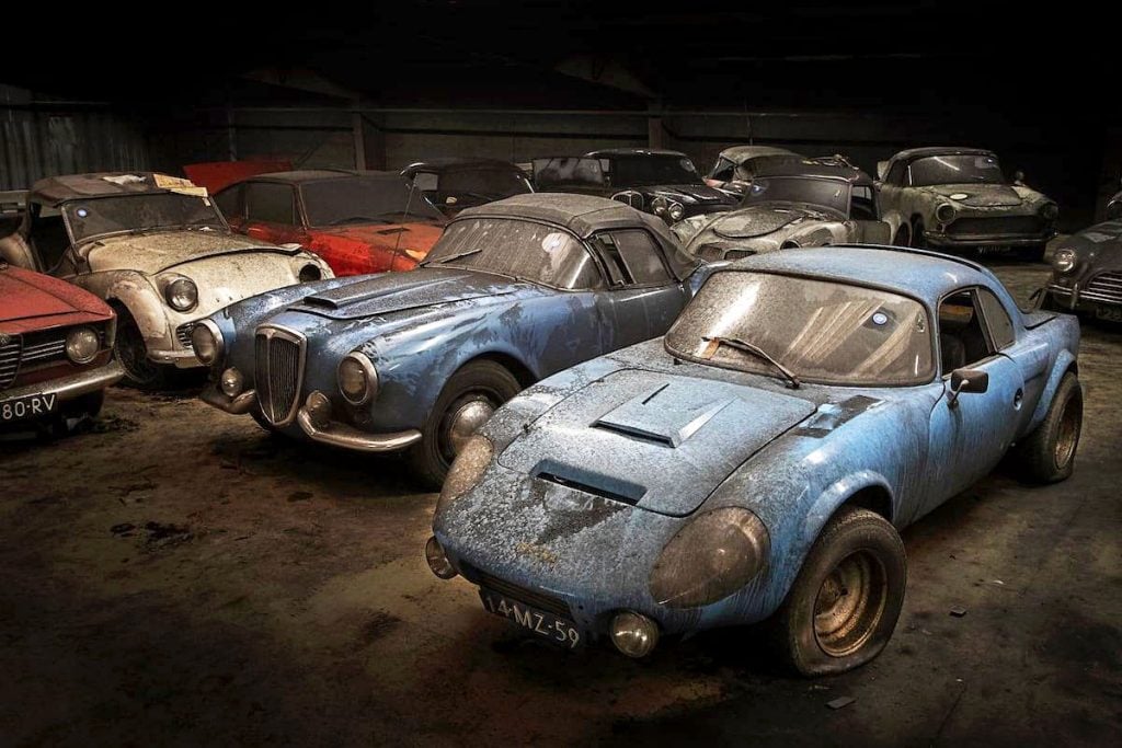 The classic cars, 230 in total, discovered in the Palmen barn find. Courtesy of Gallery Aaldering/Classic Car Auctions.