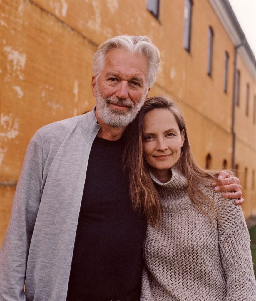 Jens and Masha Faurschou in Lolland, near their summer house in the south of Denmark. Photo: Sara Stenfeldt. Courtesy of Jens Faurschou.