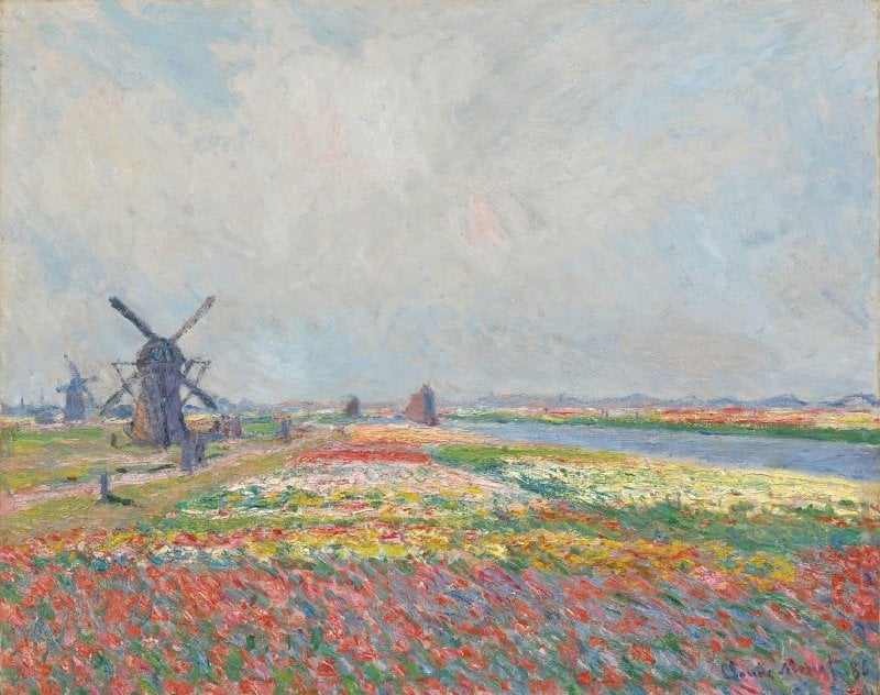 Claude Monet, Tulip Fields near the Hague (1886). Collection of the Van Gogh Museum, Amsterdam.