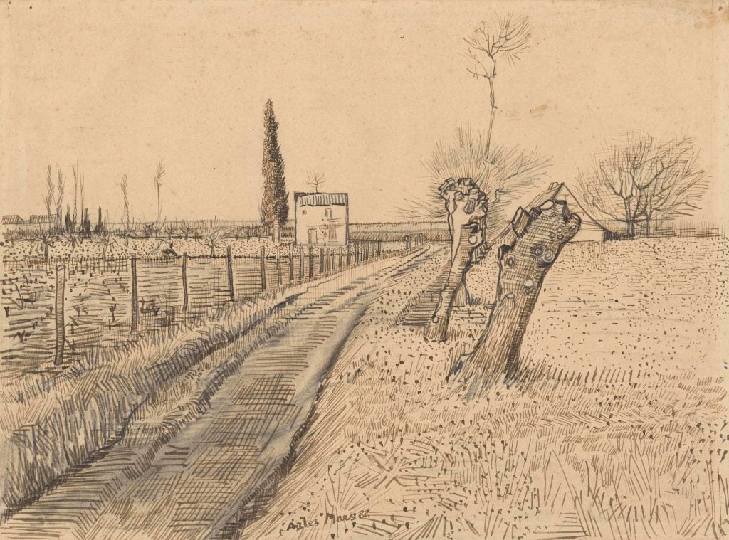 Vincent van Gogh, <em>Landscape with Path and Pollard Willows</em> (1888). Collection of Van Gogh Museum, Amsterdam (Vincent van Gogh Foundation).