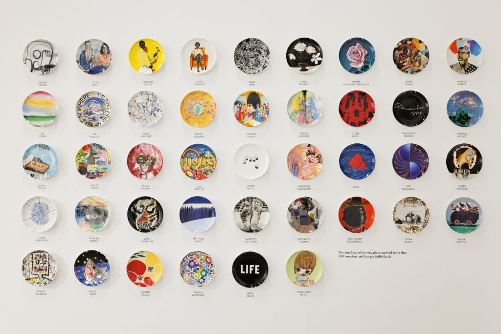 The Artist Plate Project from the New York Coalition of the Homeless at Frieze New York 2023. Photo courtesy of Frieze New York. 