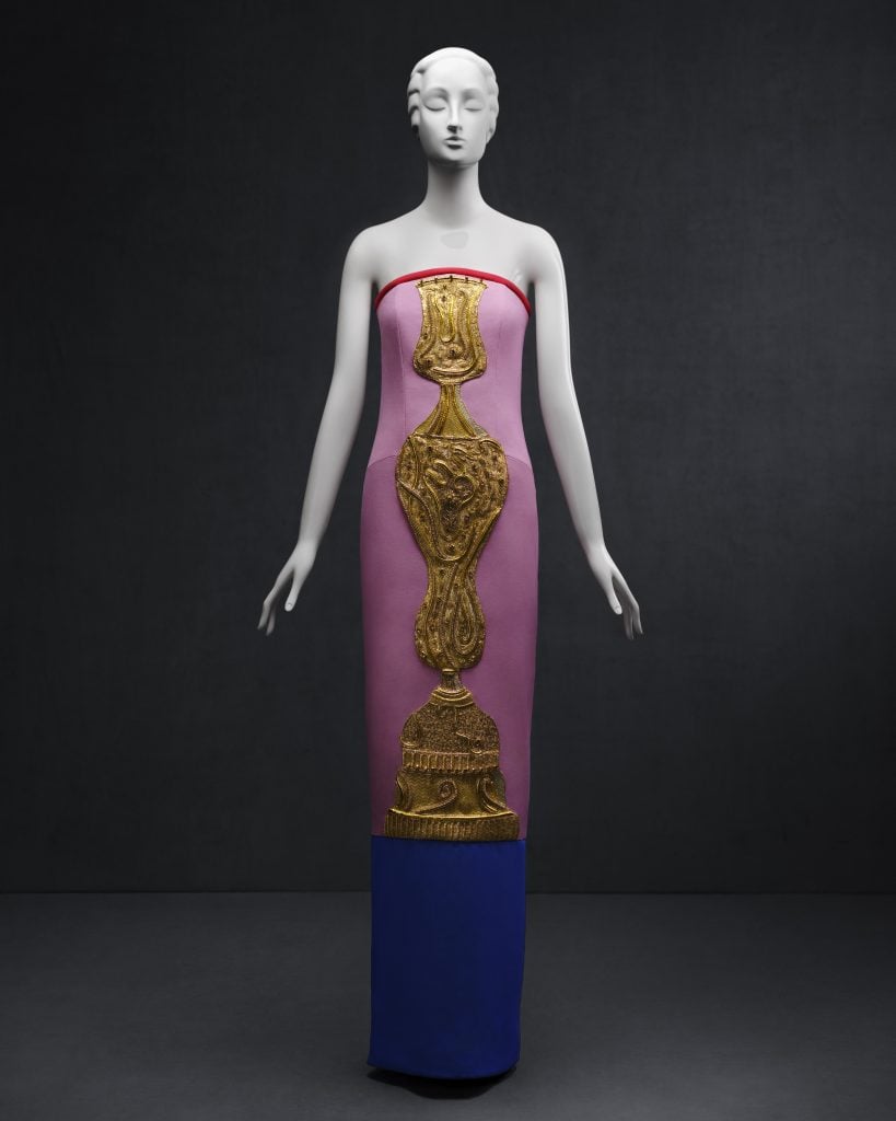 Dress, KARL LAGERFELD (French, founded 1984), fall/winter 1985–6, edition 2023; Courtesy KARL LAGERFELD. Image courtesy of The Metropolitan Museum of Art. Photo © Julia Hetta