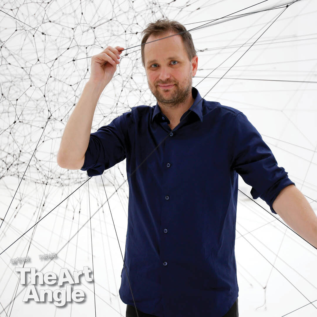 Argentine artist Tomas Saraceno at the Palais de Tokyo. Photo: Chesnot/Getty Images.