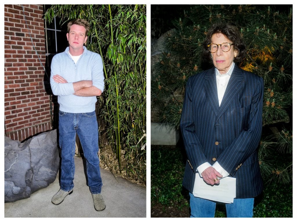 Creative director Jonathan Anderson and Fran Lebowitz attend the Loewe Craft Prize ceremony at the BNoguchi Museum in Queens on May 16, 2023. Photo by BFA courtesy of Loewe. 