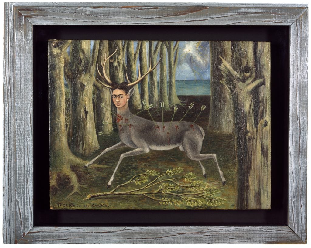 Frida Kahlo, Wounded Deer (1946). ©2023 Banco de México Diego Rivera Frida Kahlo Museums Trust, Mexico, D.F./Artists Rights Society (ARS), New York.