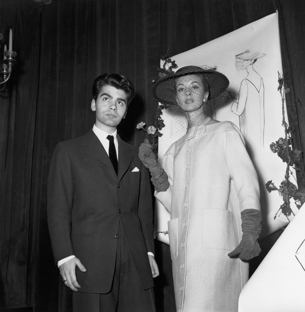Karl Lagerfeld's breakout moment came in 1954 when he won first prize in the coat category at the Fashion Design Competition in Paris. He was just 21 years old. Photo: Keystone-France/Gamma-Keystone via Getty Images.
