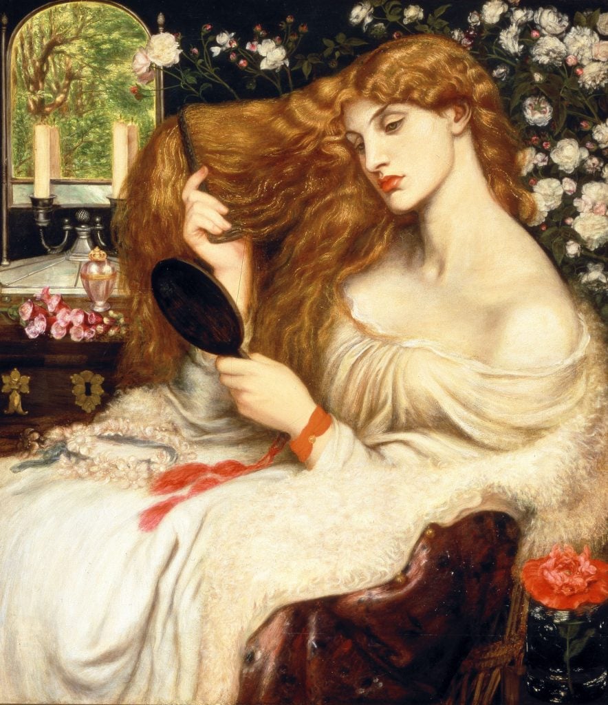 Dante Gabriel Rossetti, Lady Lilith (1866–68; 1872–73). Collection of the Delaware Art Museum.