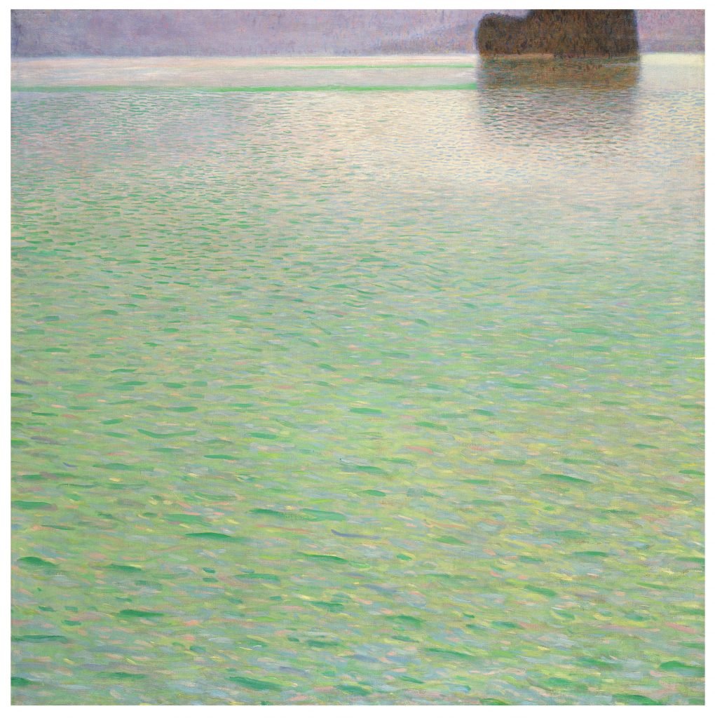 Gustav Klimt, Insel im Attersee (ca. 1901–2). With an unpublished estimate, it sold for $53.2 million. Courtesy of Sotheby's.
