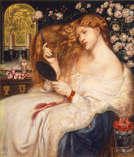 <i>Lady Lilith</i> (1867) by Dante Gabriel Rossetti and Henry Treffry Dunn. Collection of the Metropolitan Museum of Art. 
