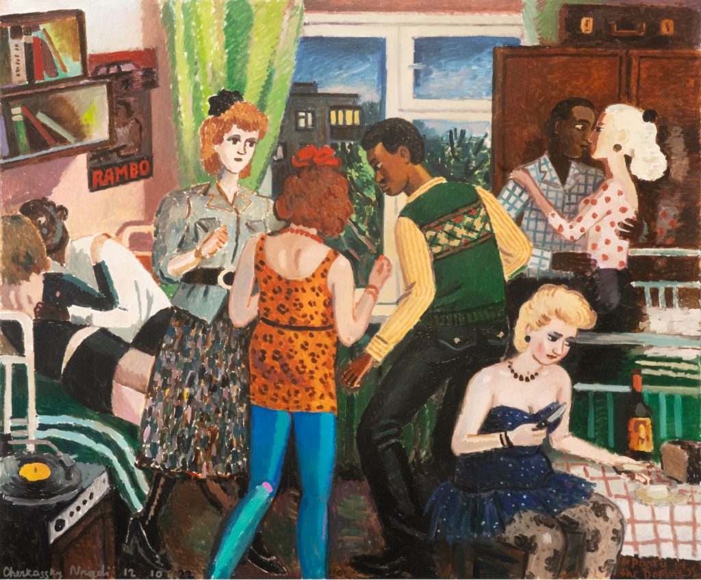 Zoya Cherkassky, Party at the Dorms (2022). Courtesy of the artist and Fort Gansevoort.