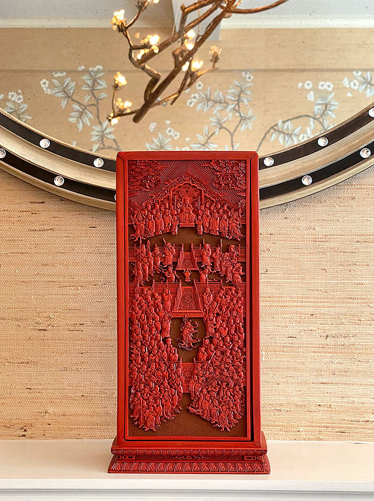 Red lacquer Daoist scripture box from the Qing dynasty, Qianlong period (1736–1795). Courtesy of Clara Xing.