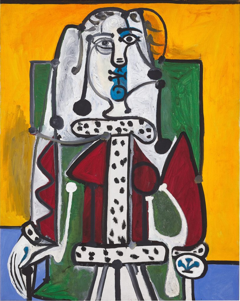 Pablo Picasso, <i>Femme dans un fauteuil</i> (1948). Courtesy of Sotheby's.