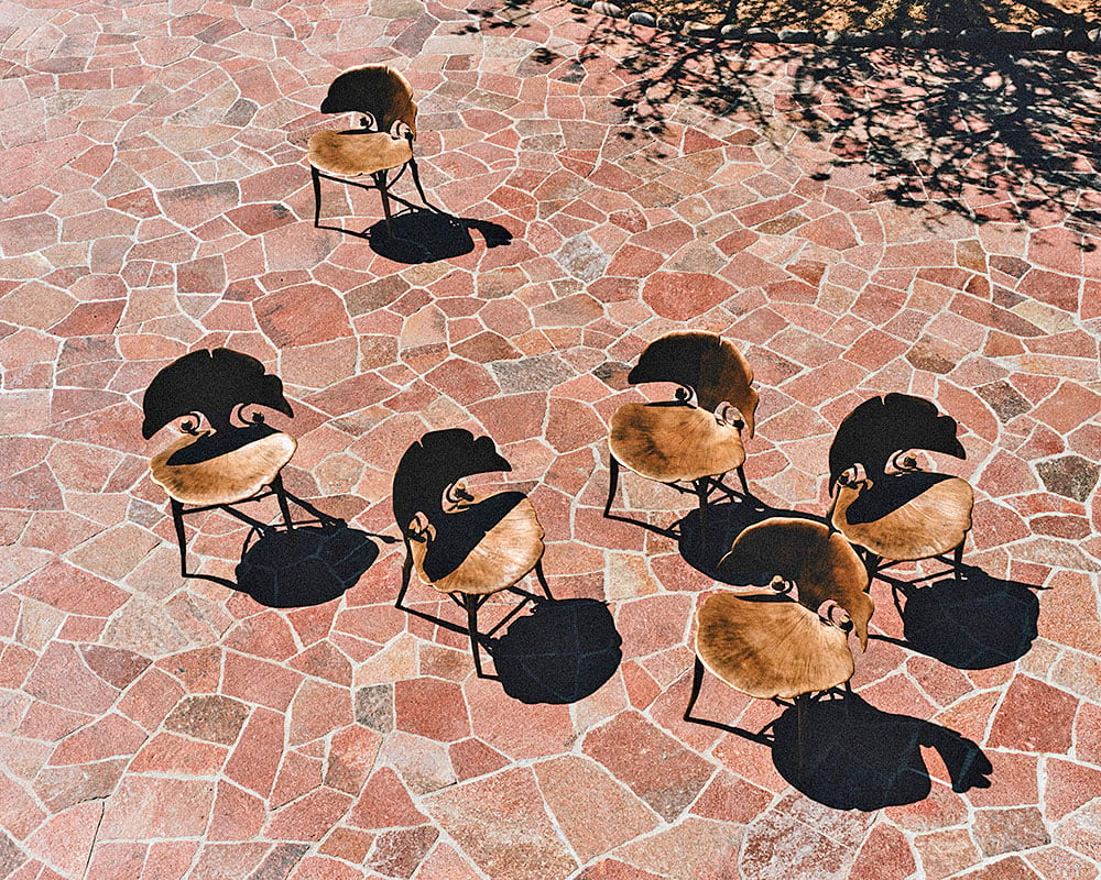 Claude Lalanne, <em>Ginkgo</em> chairs (1999). Courtesy of Christie's.