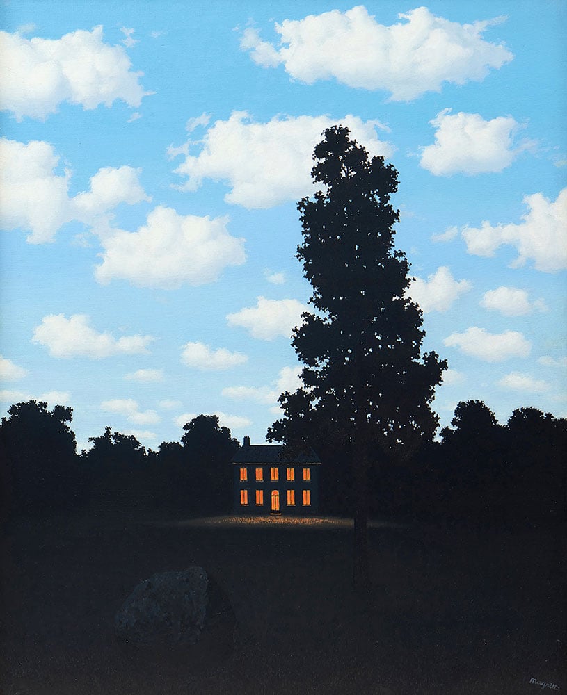 René Magritte, <em>L'Empire des lumières</em> (1951). Courtesy of Sotheby's.