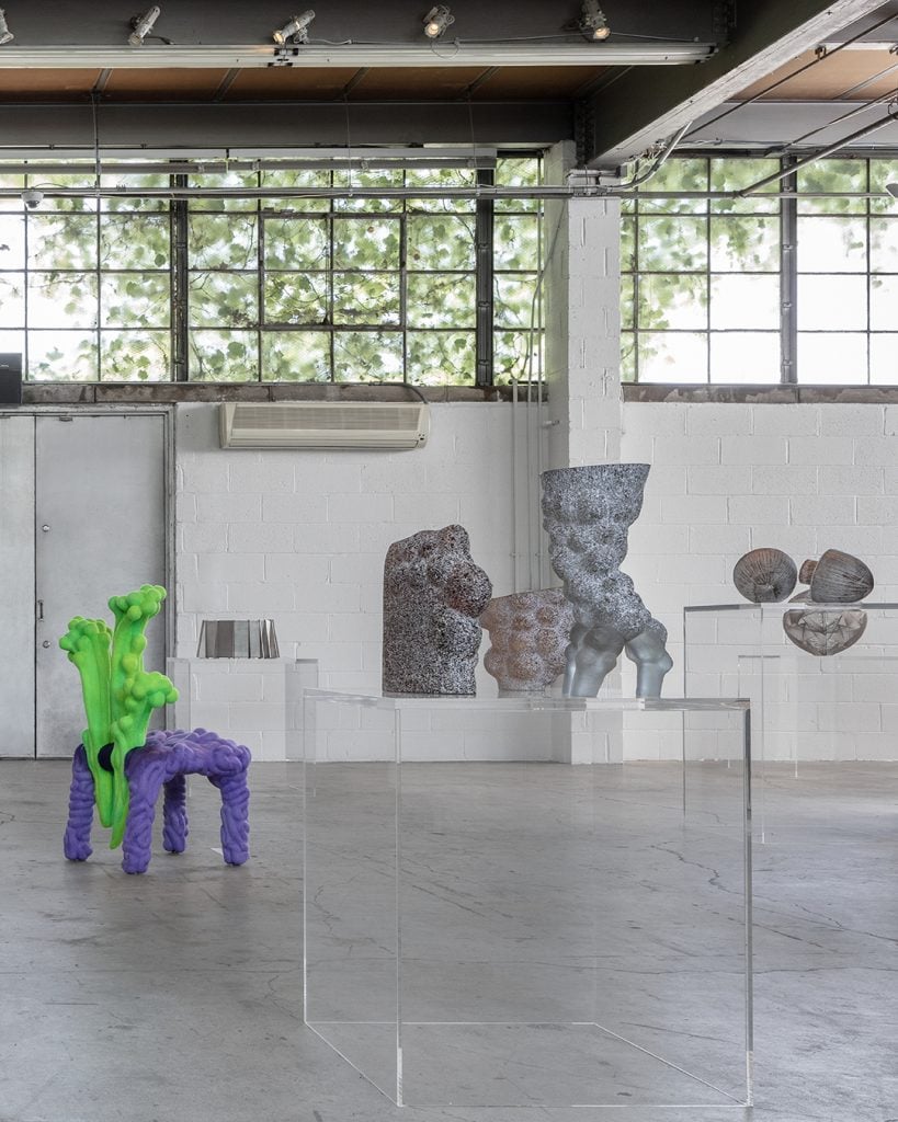 An installation view of the Loewe Foundation Craft Prize submissions at the Noguchi Museum. Courtesy of Loewe.