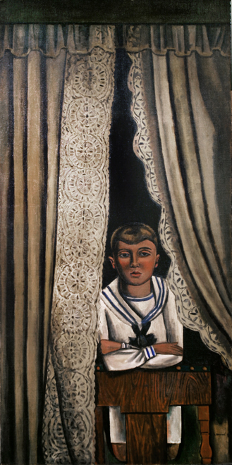 Louis Bouché (1896–1969). Mama’s Boy, c. 1920. Gift of the estate of Jane Bouché. Woodstock Artists Association & Museum.