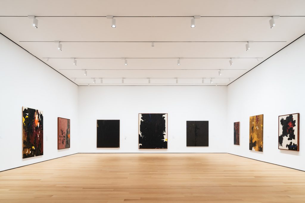 View of Clyfford Still: A Legacy for Buffalo in the first floor of the Gundlach Building