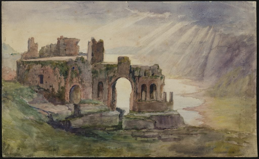 Susie M. Barstow, The Ruins of Kenilworth Castle (1880). Barstow Family Trust Collection. Photo by Chrome Digital.