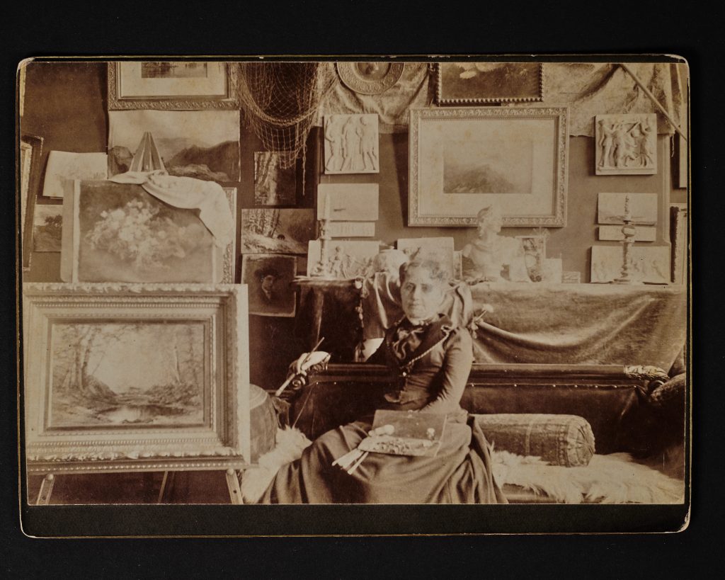 Susie Barstow Skelding, <em>Susie M. Barstow in Her Brooklyn Studio</em> (1891). Private collection. Photo by Dennis DeHart. 