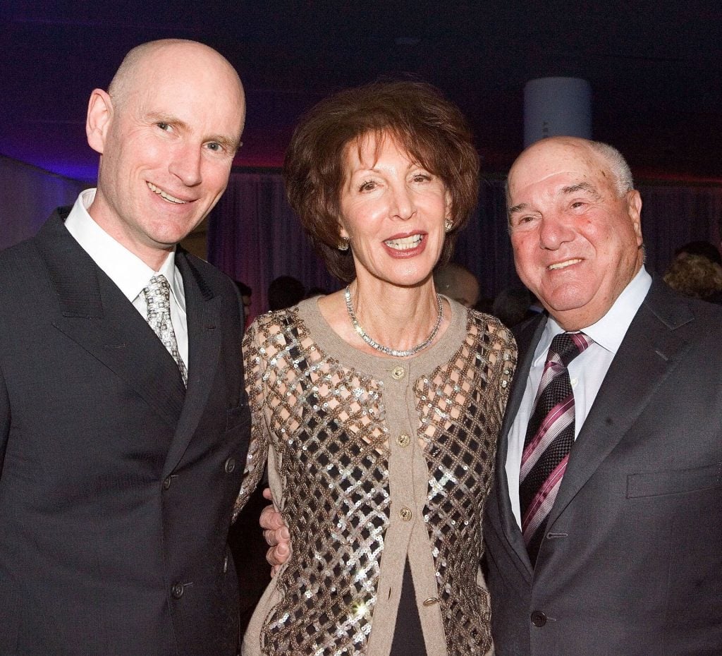 Nicholas Karne, Sandra Fineberg and Jerry Fineberg attend David Yurman's presentation of sponsors for the Institute of Contemporary Art on May 9, 2008 in Boston, Massachusetts. (Photo by Gail Oskin/WireImage)