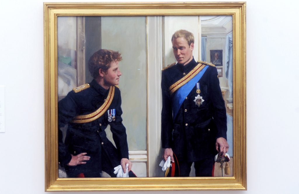 Portrait Of Prince William And Prince Harry Unveiled At National Portrait Gallery In London